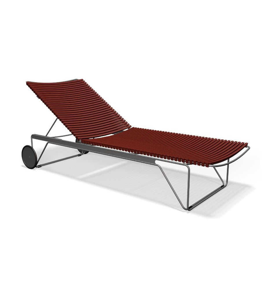 CLICK Adjustable chaise longue - Paprika