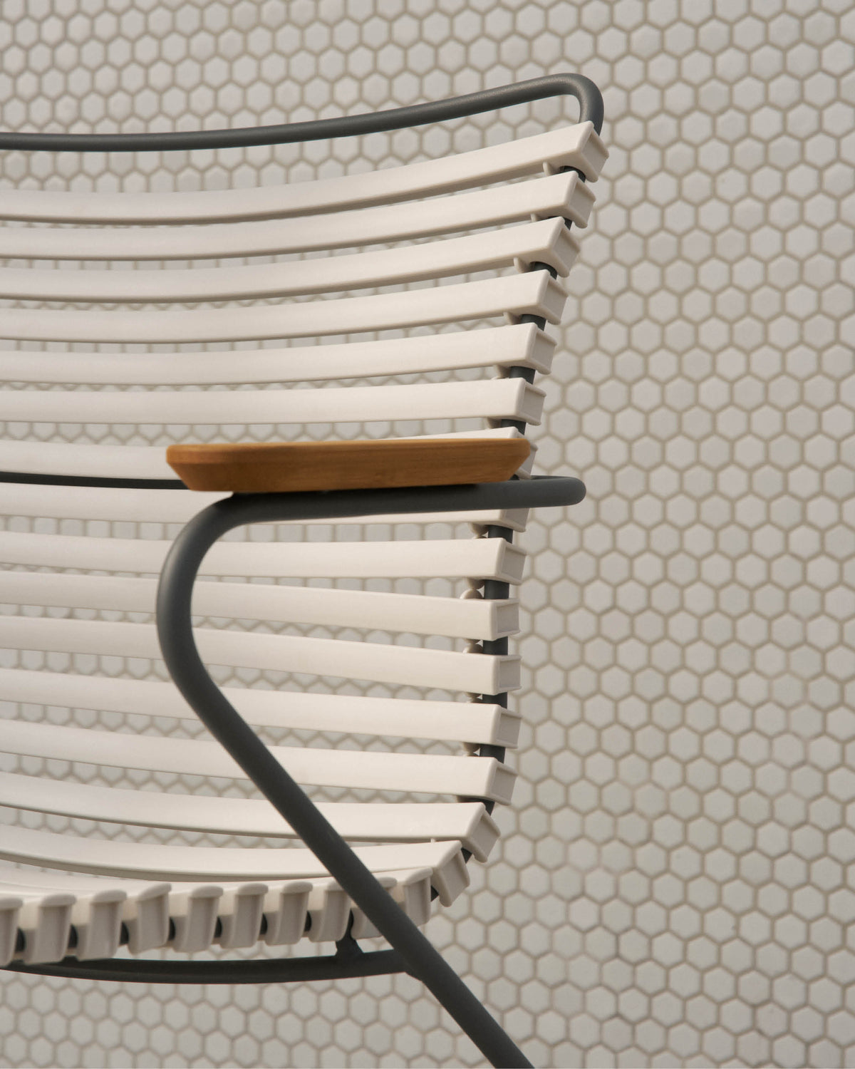 Click Dining Chair (With Armrest) - Muted White