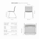 CLICK Dining Chair No Arms - Dimensions and Specifications