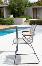 CLICK Dining chair, white bamboo, HOUE outdoor patio