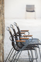 CLICK Dining stacked black chairs
