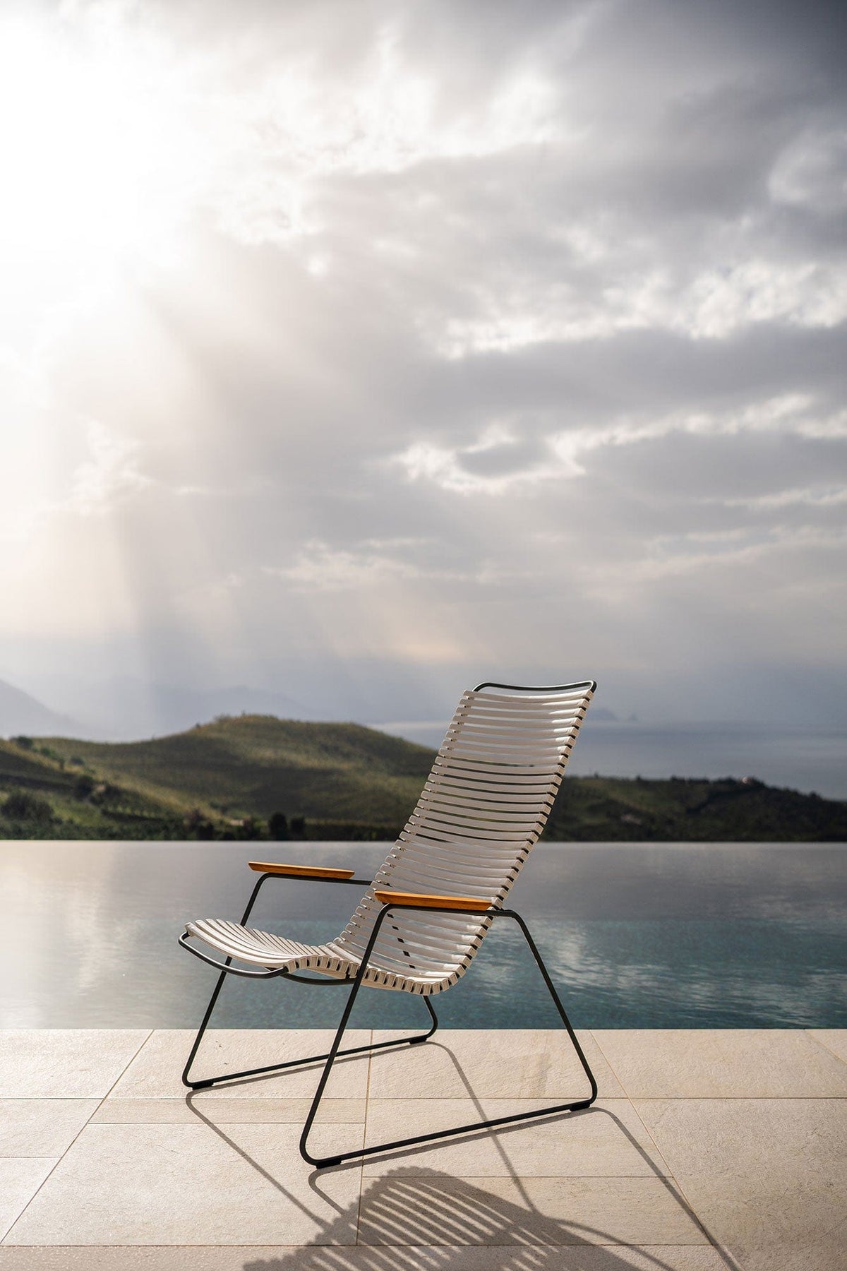 CLICK Lounge chair in muted white by HOUE