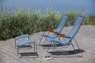 CLICK Lounge chair & footrest set, pigeon blue
