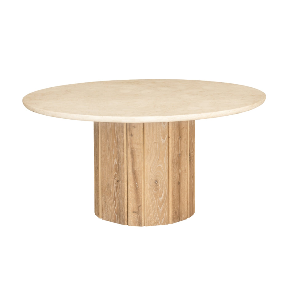 Calibre Round Dining Table with marble top