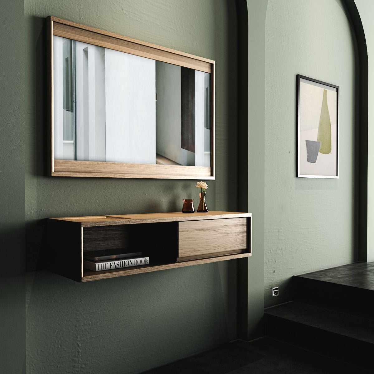 Circa Floating Cabinet Module 3  - European Oak