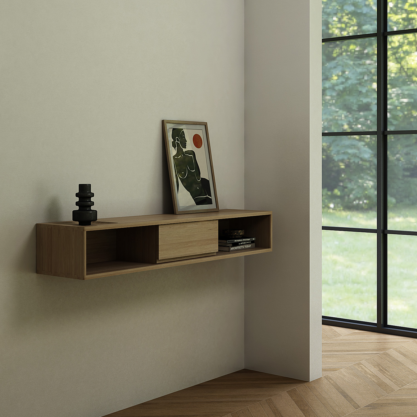 Circa Floating Cabinet Module 5 - European Oak
