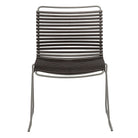 Black no-armrest chair with gray frame