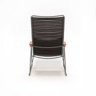 Black Click sunlounger chair, rear view