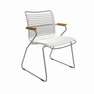 White dining chair with arms