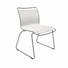 White dining chair without armrest