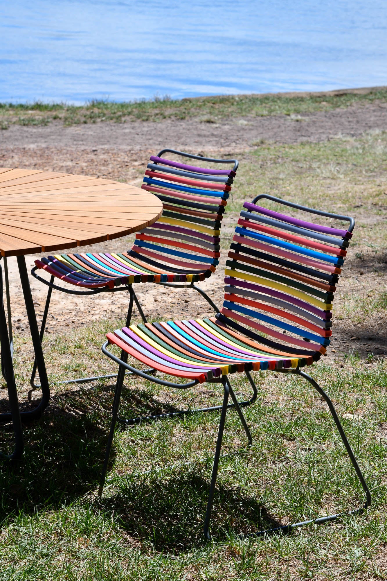 8 Seater Click & Four Outdoor Dining Set - Multi Dynamic Colour