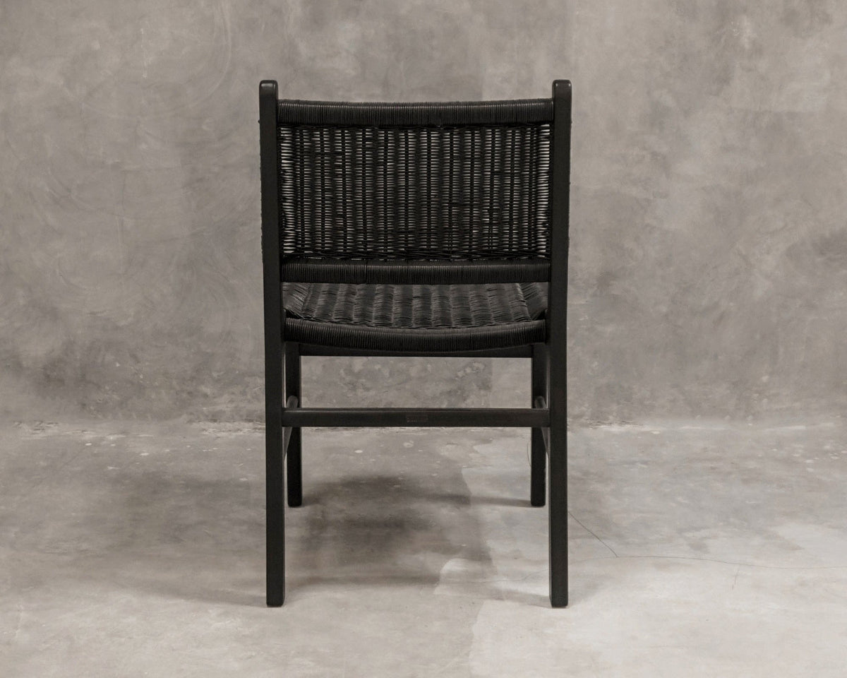 ELE102_4 Black Woven Back Chair