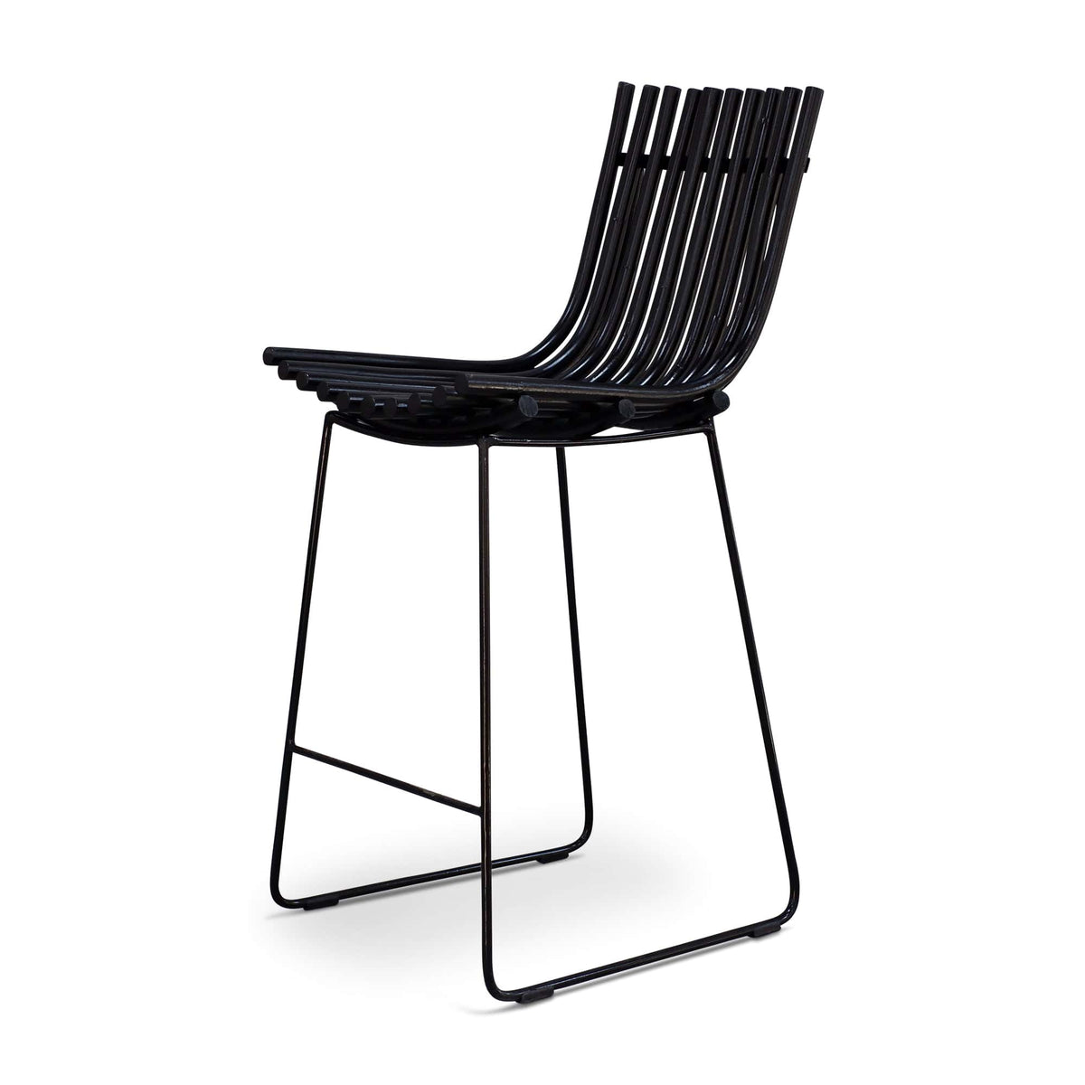 Black metal bar stool ELE109_2