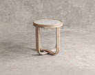 ELE114_2 Rattan Side Table with Stone Top