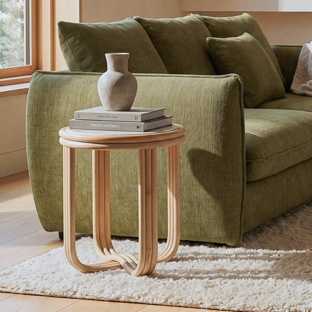 Cali Side Table in an aesthetic living room setting. 