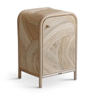 Rattan bedside cabinet ELE118 with curved design