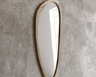 ELE122 Mirror with wood frame on concrete wall