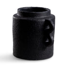Black textured vase with handle (ELE133)