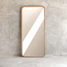 Rectangular mirror with wooden frame