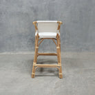 ELE153-4 white rattan bar stool