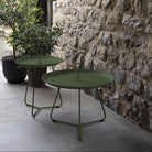 Olive green EYELET side tables (2 sizes) by HOUE