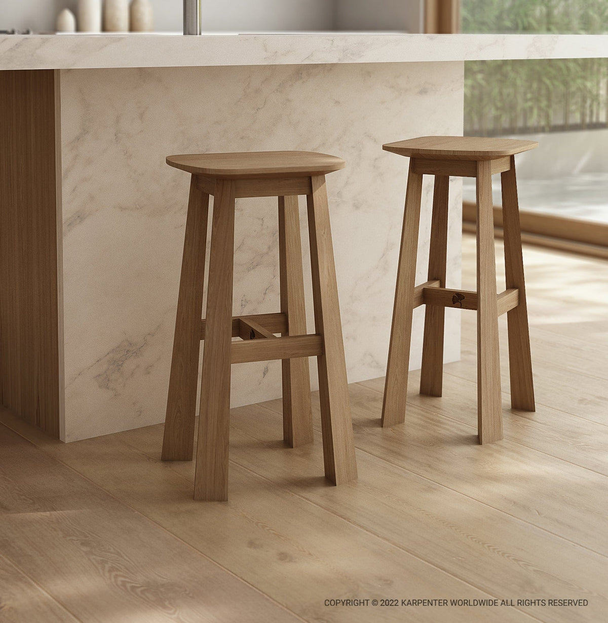 East Rectangular Counter Stools