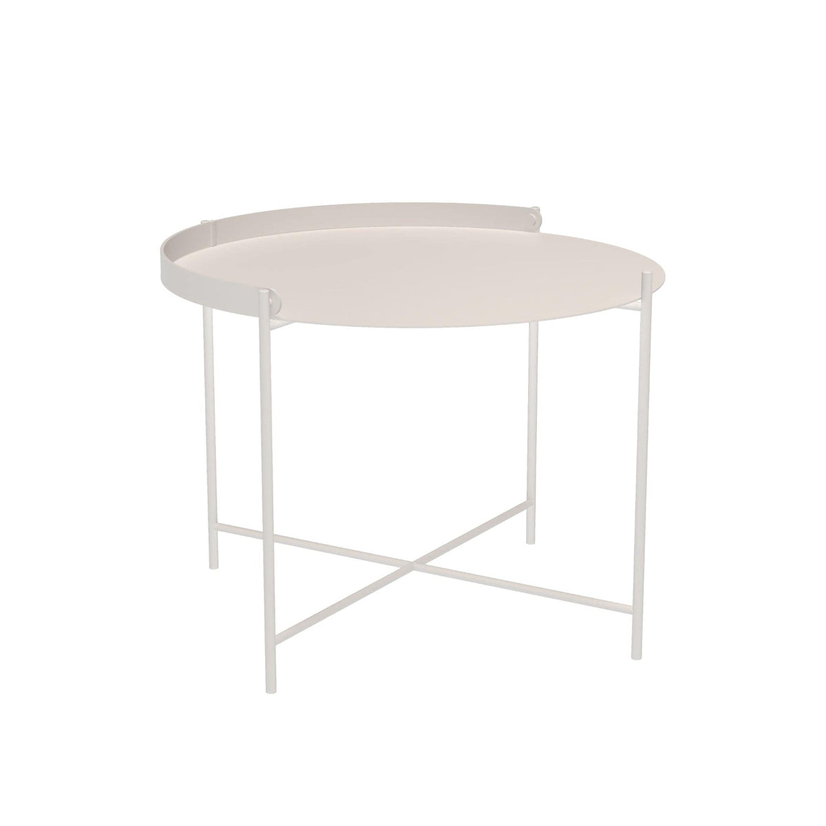 White metal Edge Tray Table