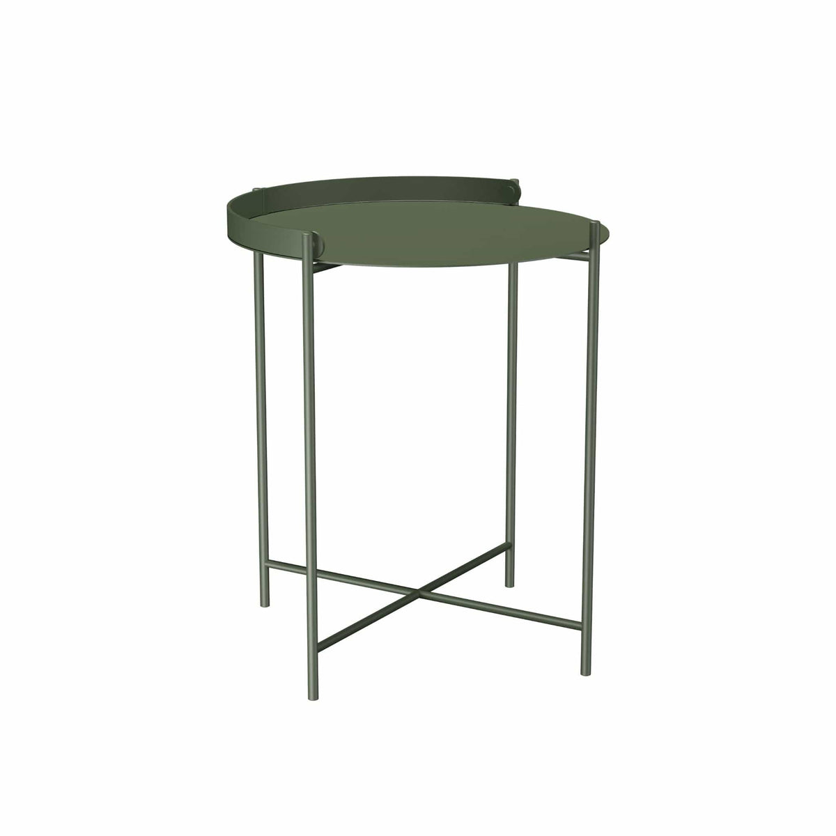 Olive green small tray table