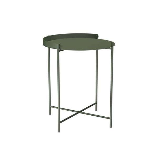 Olive green small tray table