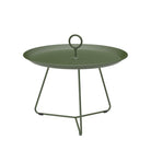 Olive green metal eyelet tray table