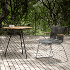 Grey Click chair and table on deck
