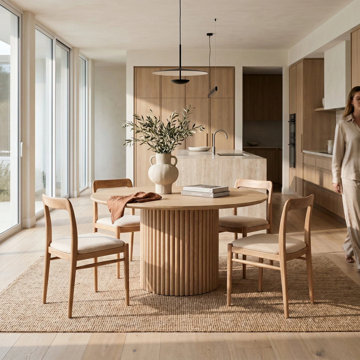 Biella Dining table - Wood Top