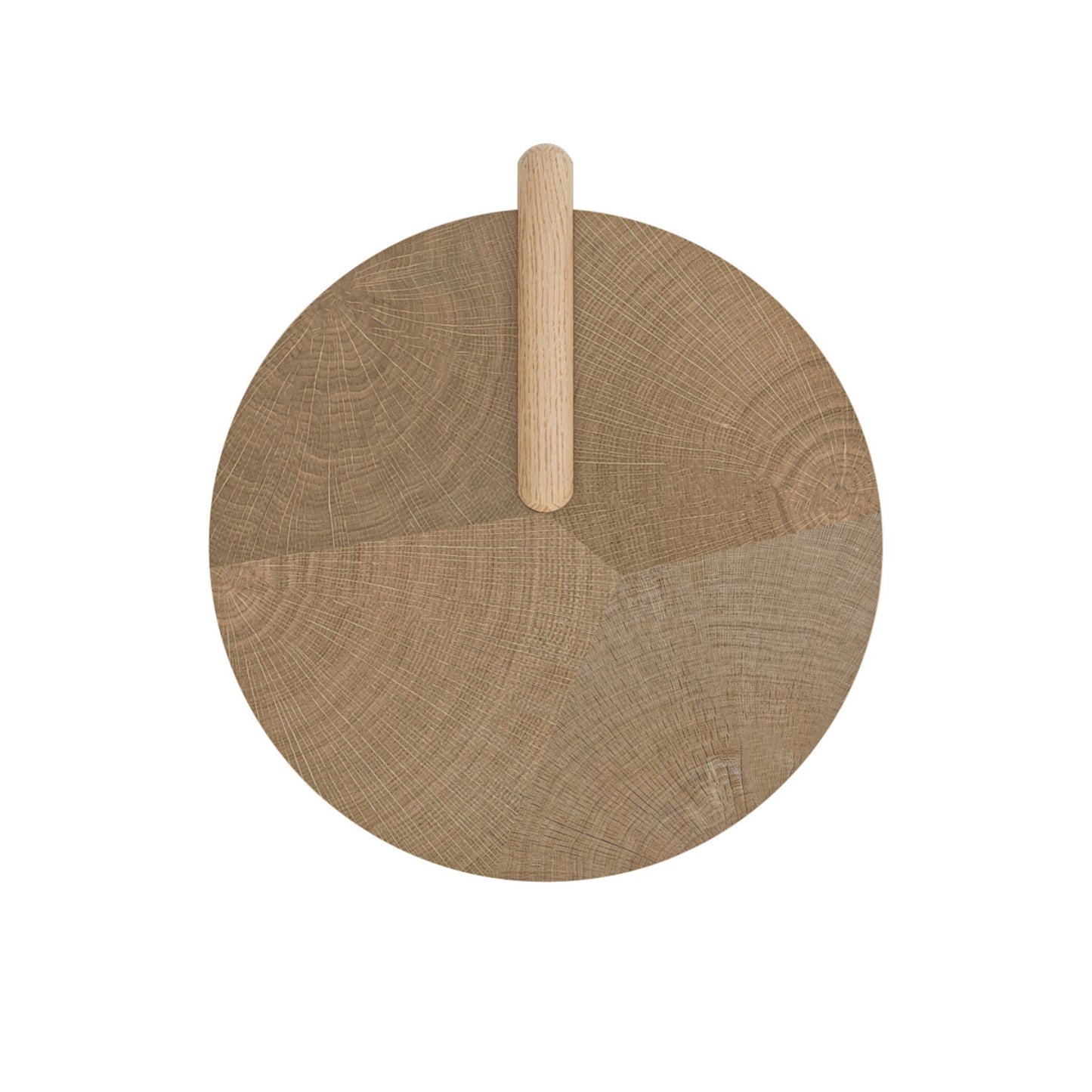 Leo End Table - Oak End Grain - Grey Marble