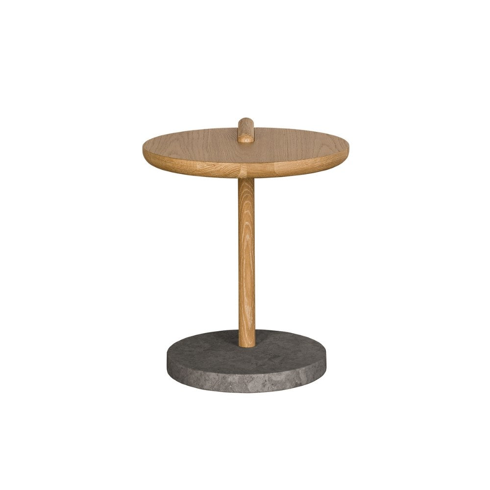 Leo End Table - Natural - Grey Marble
