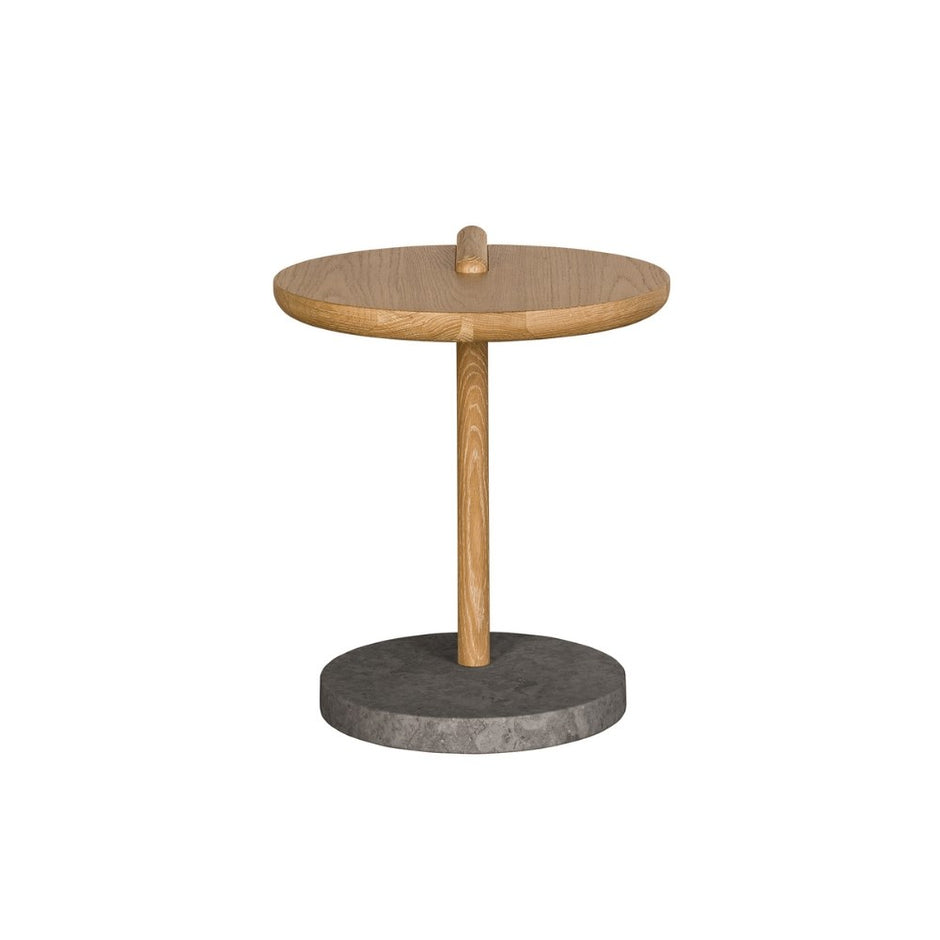 Leo End Table - Natural - Grey Marble