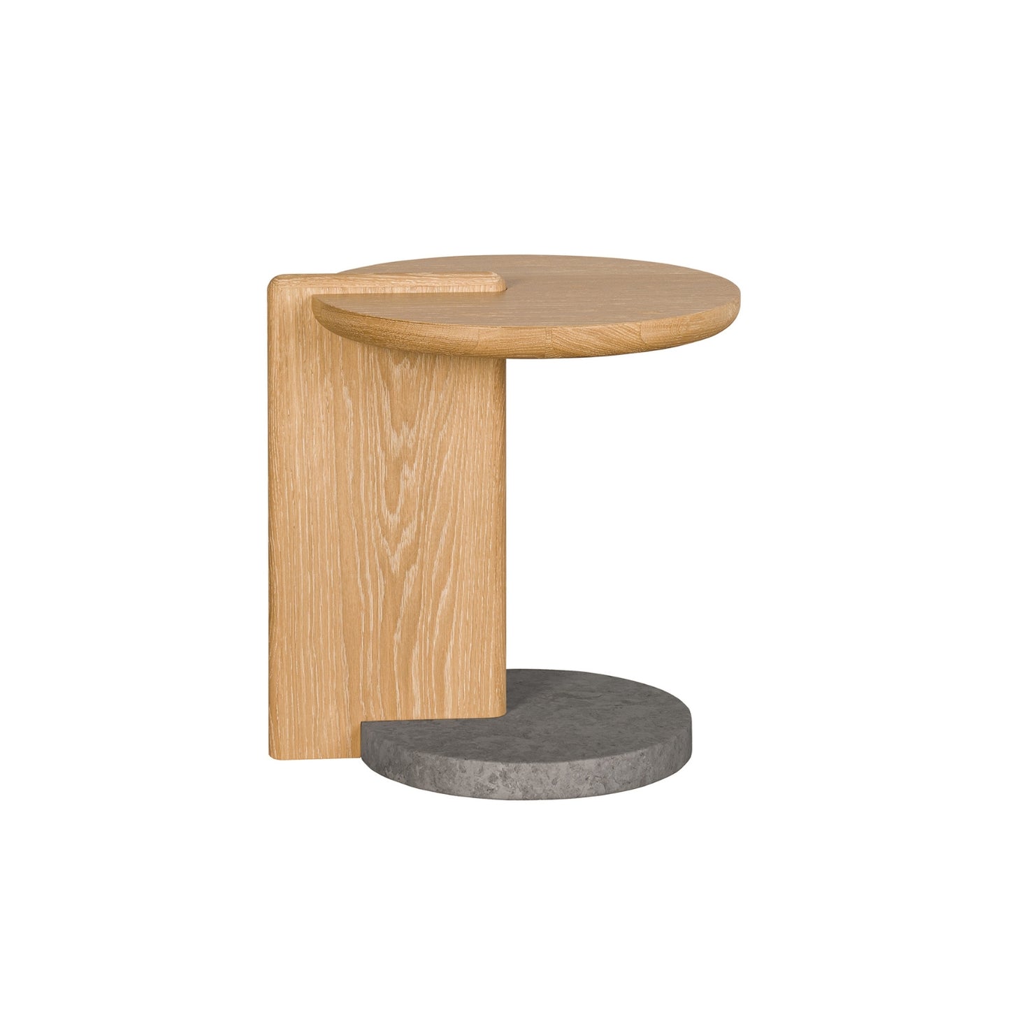 Leo End Table - Natural - Grey Marble