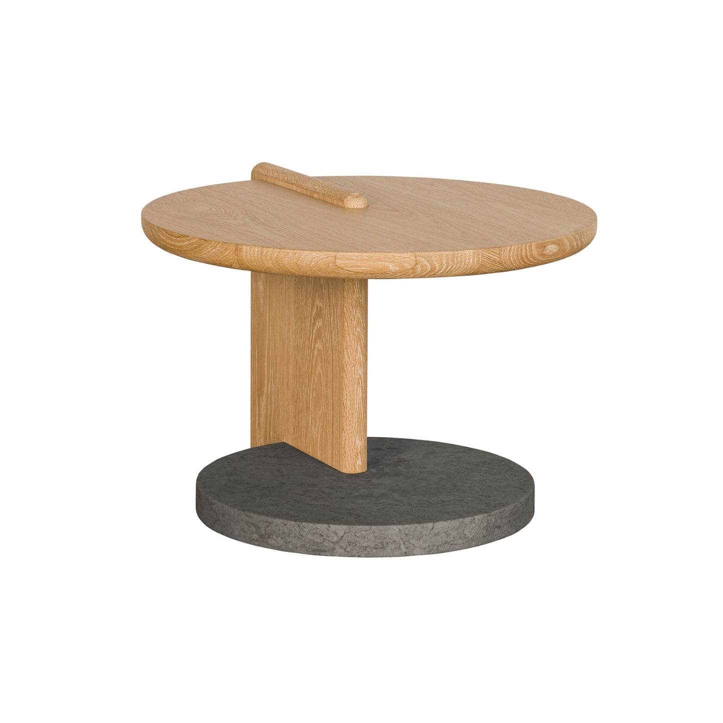 Leo Small Coffee Table - Natural - Grey Marble