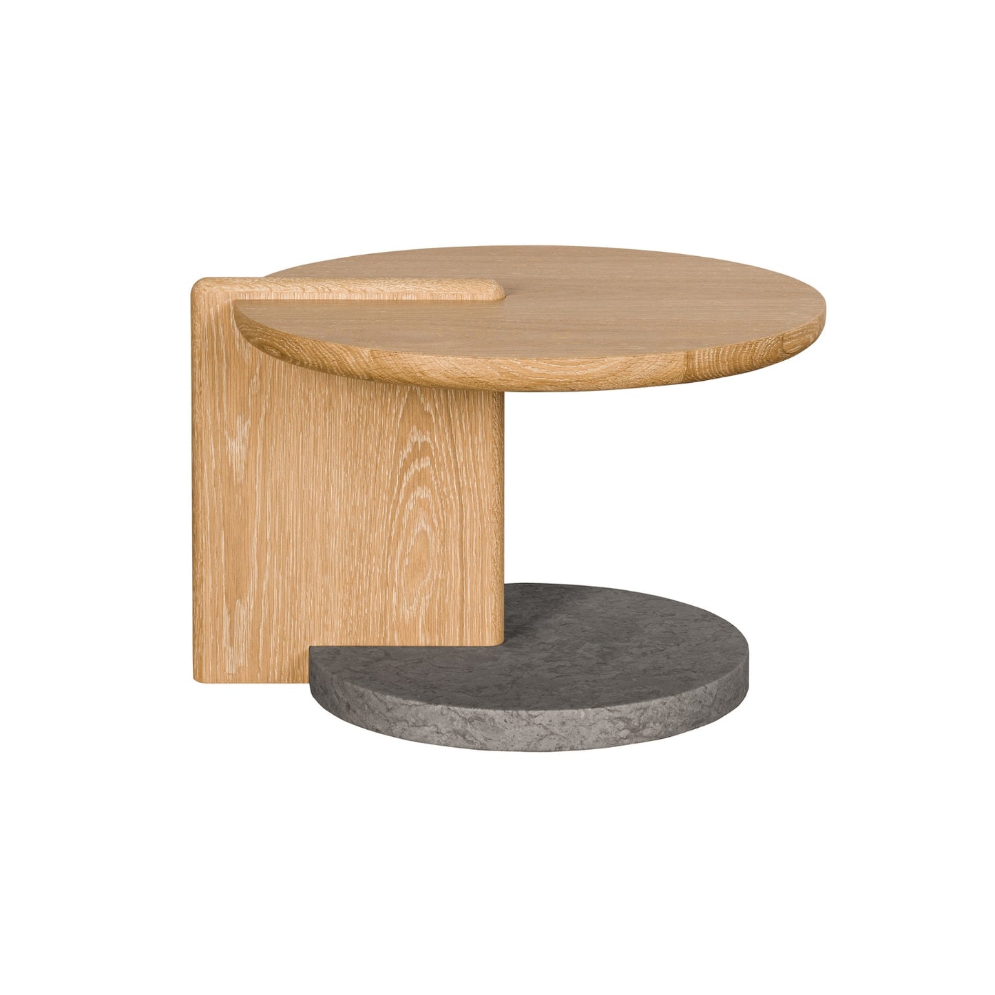 Leo Small Coffee Table - Natural - Grey Marble