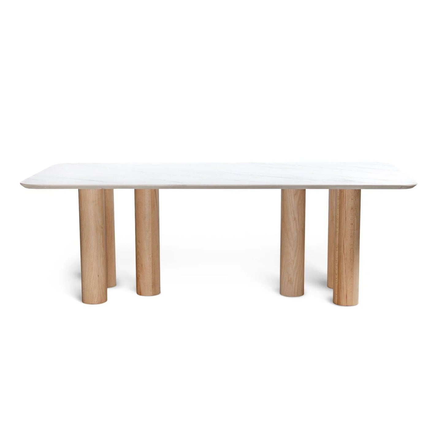 Modena Stone Dining Table - Oak Base