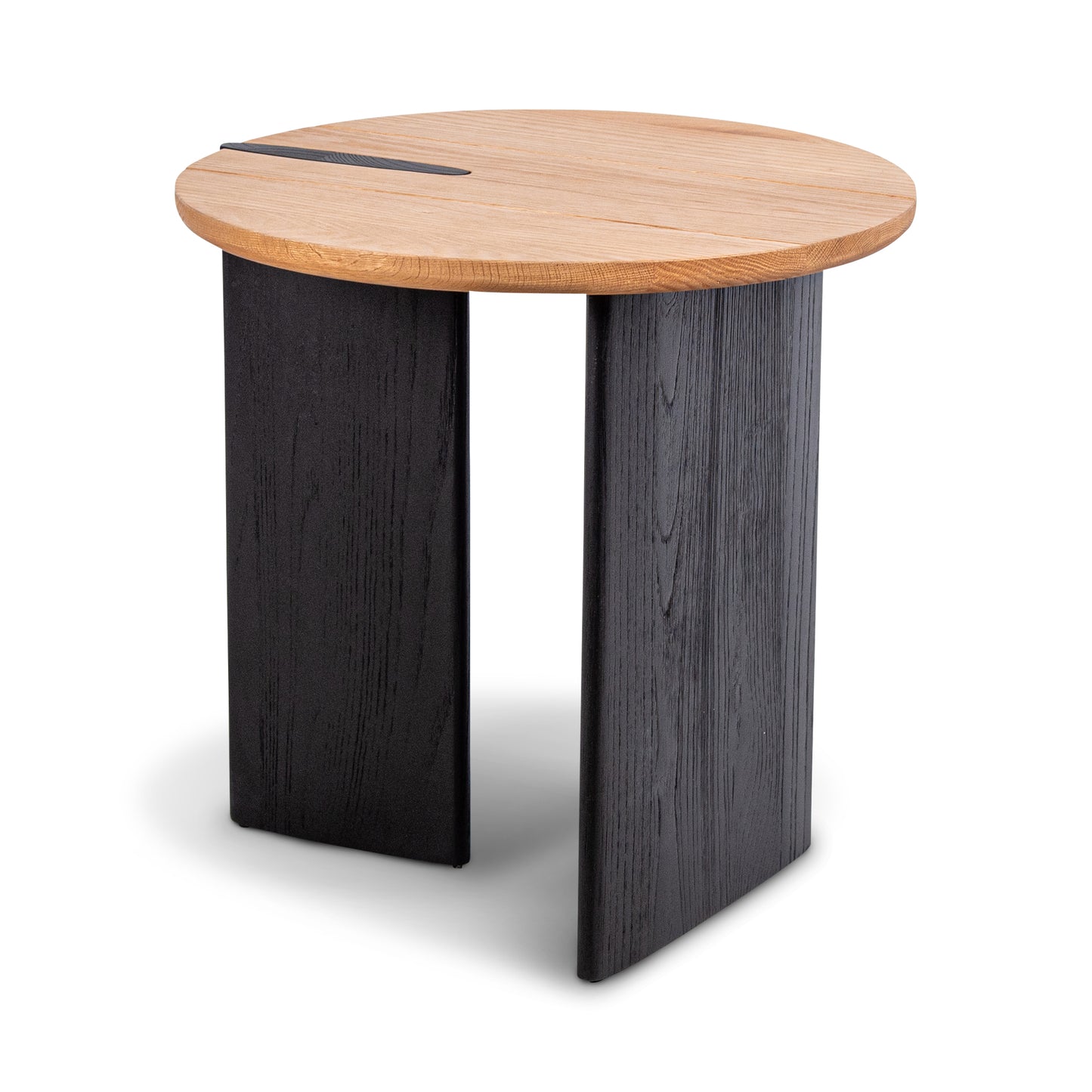 Cosmo Side Table - Oak Top and Black Base