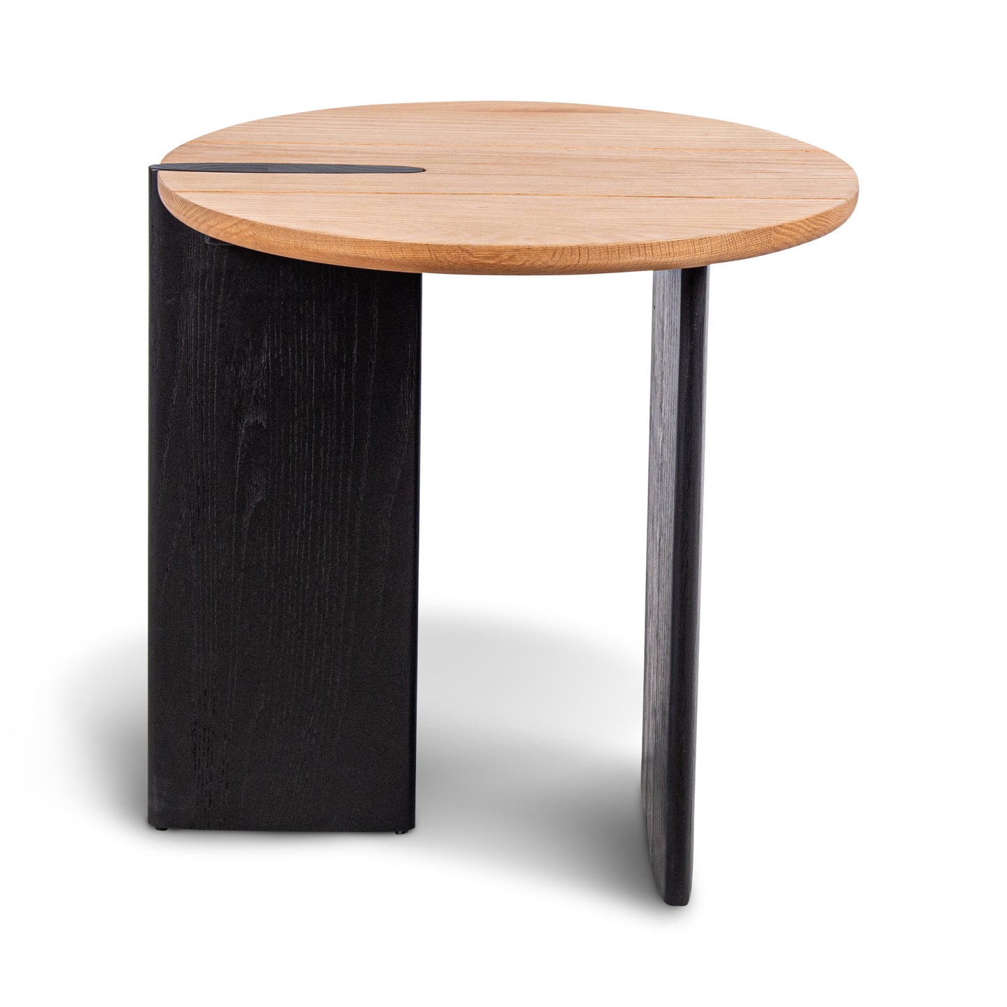 Cosmo Side Table - Oak Top and Black Base