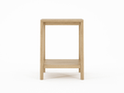Wooden side table, front view