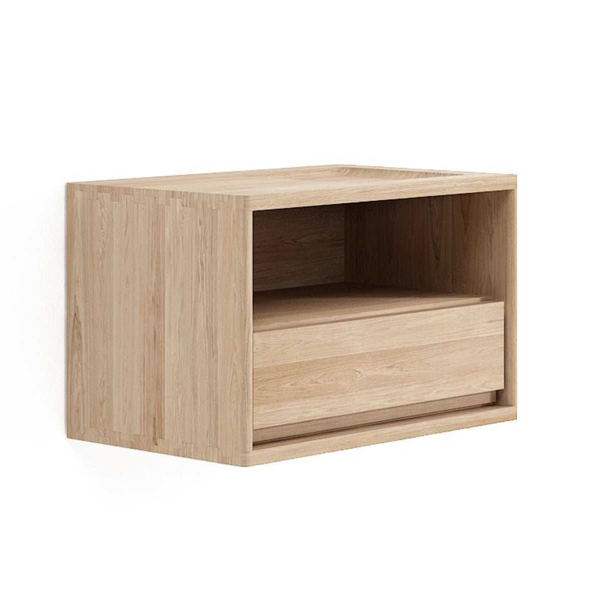 Wooden floating nightstand with drawer