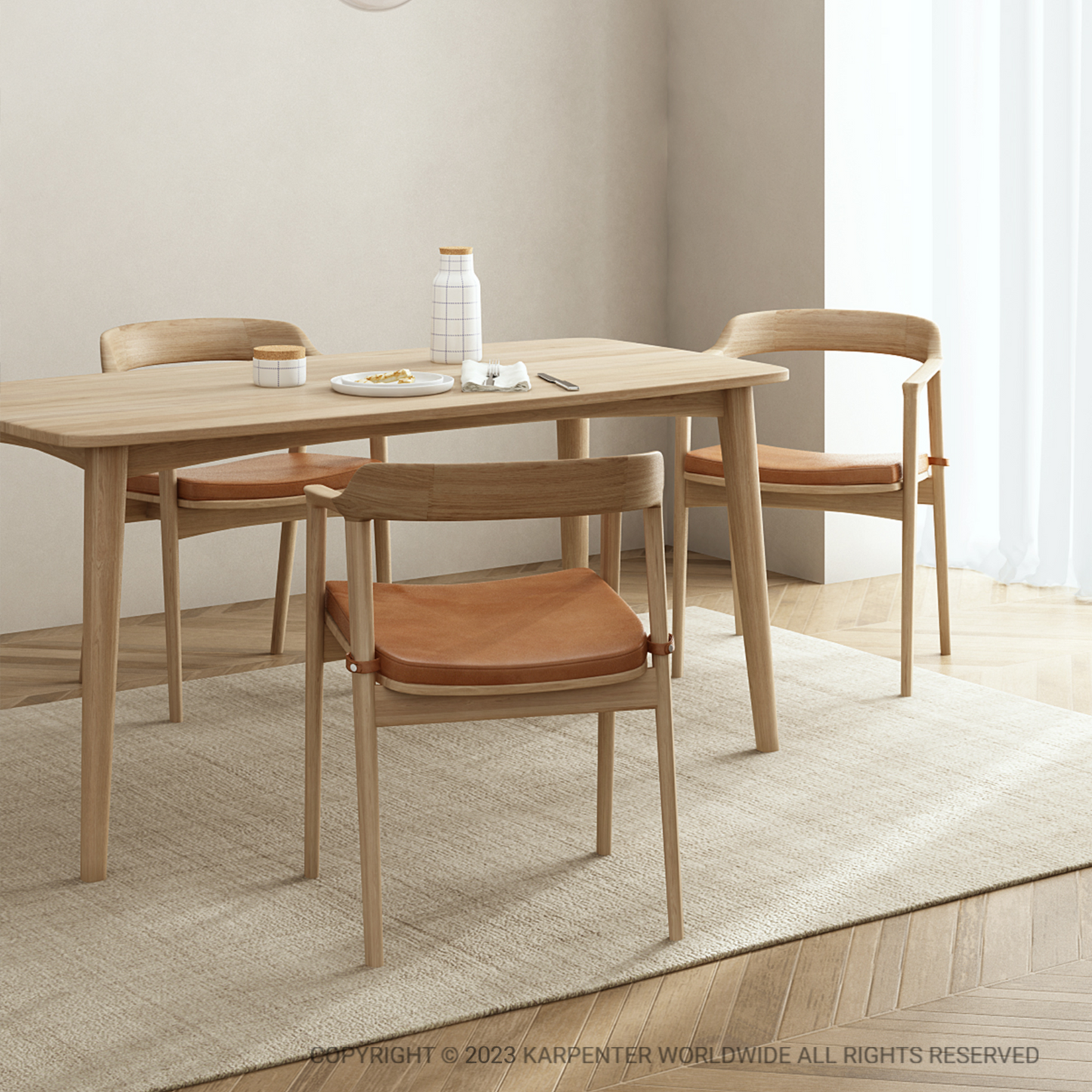 Grasshopper Rectangular Dining Table 160(CM) - European Oak