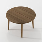 Round wooden coffee table