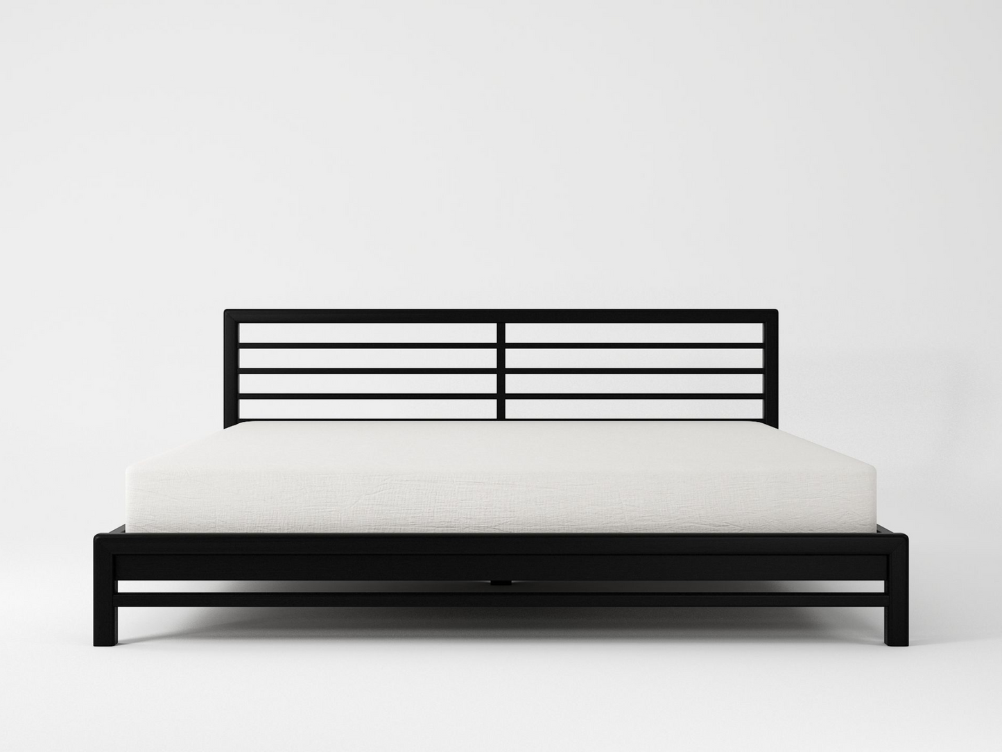 Jun King Bed  - Satin Black