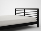 Black bed frame KJ006SB-4 with horizontal headboard