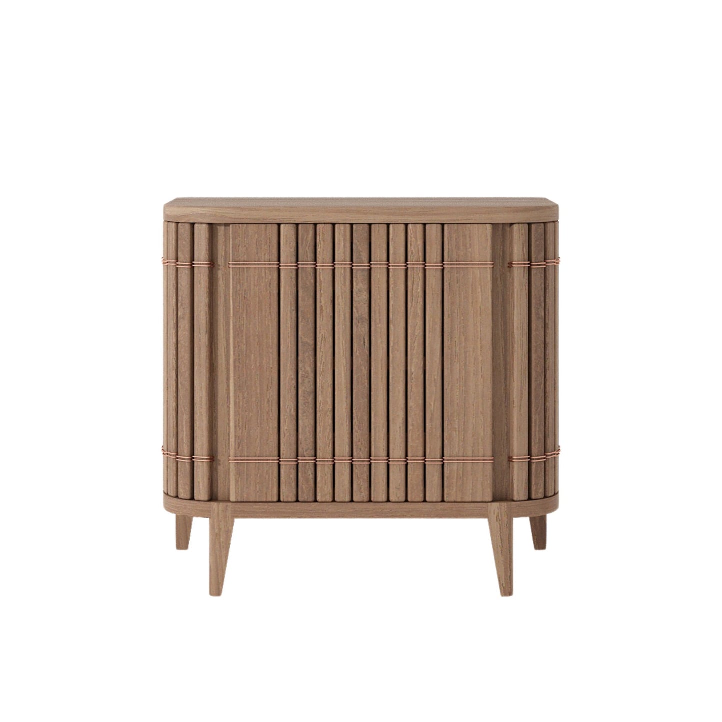 Koppar Side Table Left Hinges- FSC Recycled Teak