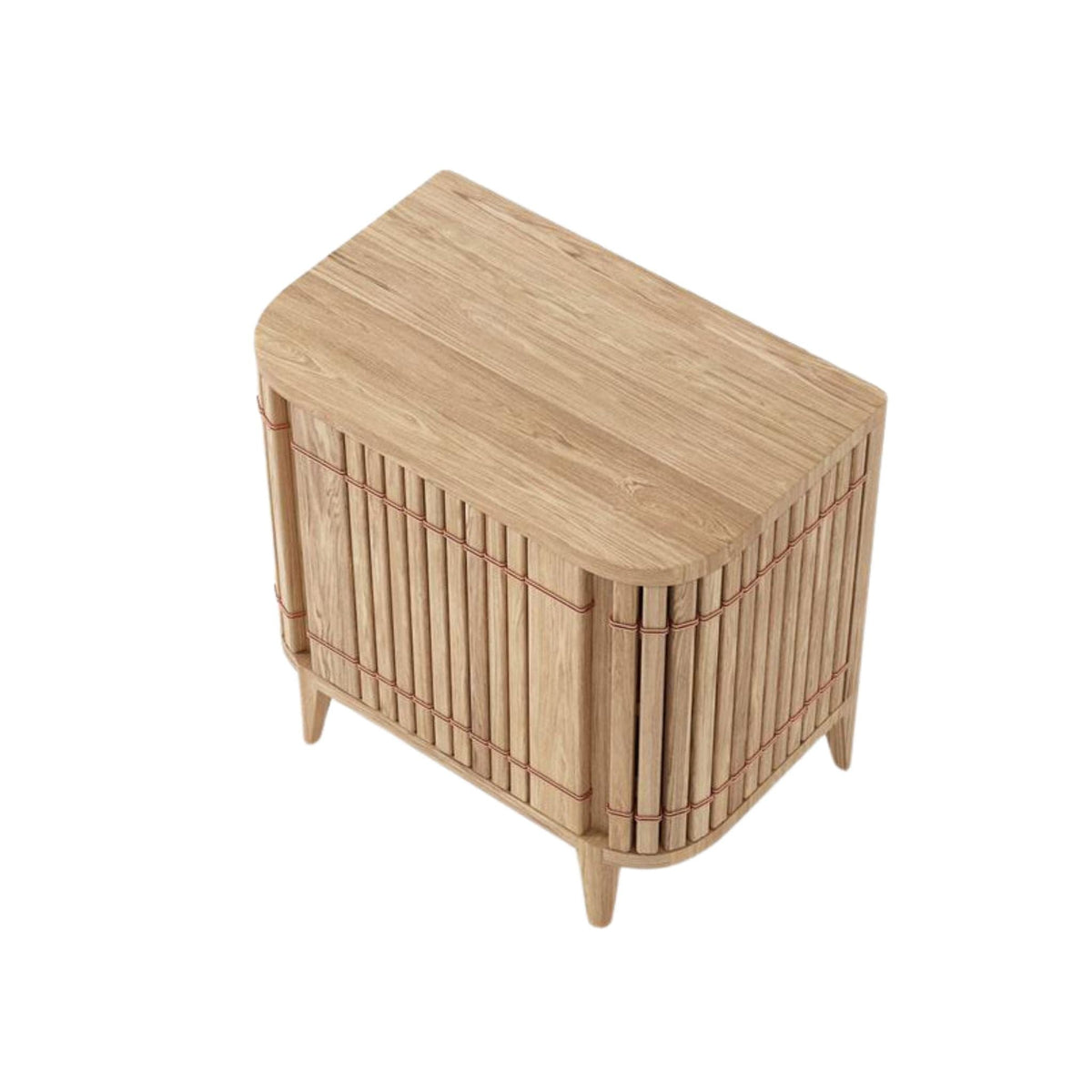 KKP04RO-TOP1 wooden side table with vertical slats