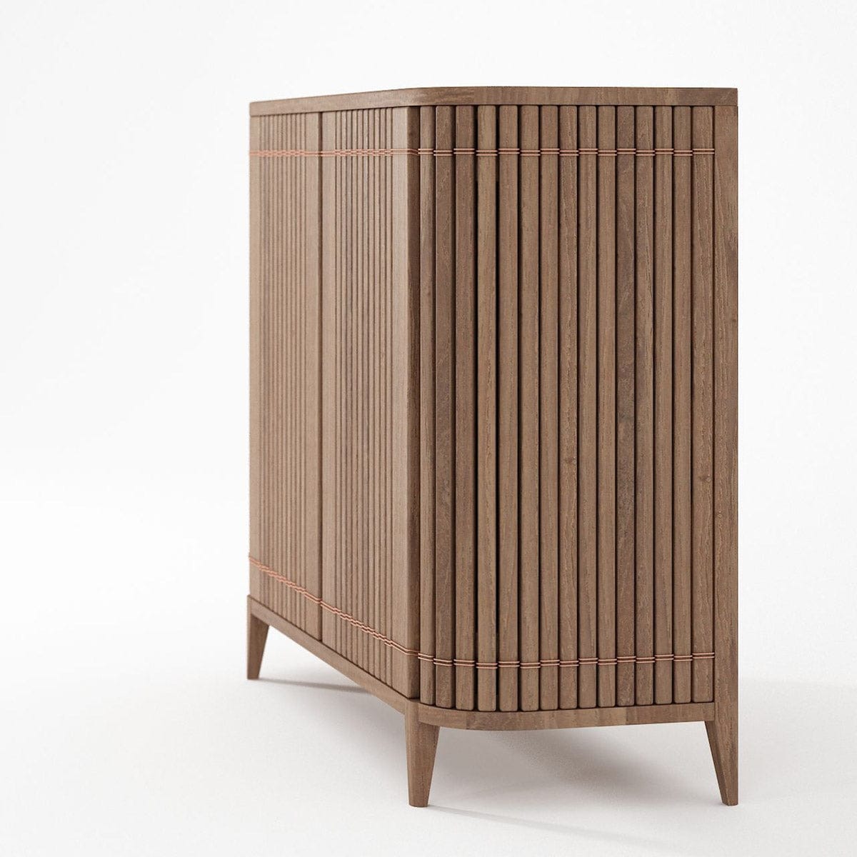 KKP07T-3 wooden cabinet with vertical slats